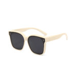 Polarized Square Clip-On Sunglasses - Beige