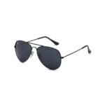 Reflective Retro Metal Sunglasses - Black Black