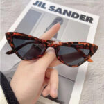 Retro Triangle Cat-Eye Sunglasses - Leopard
